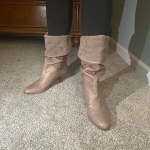 Fornarina Brown Leather Foldover Boots - Size 40